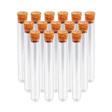 Mozeat Lens Clear Test Tubes with Lids, 15x100mm (15ml) Plastic Vials with Se...