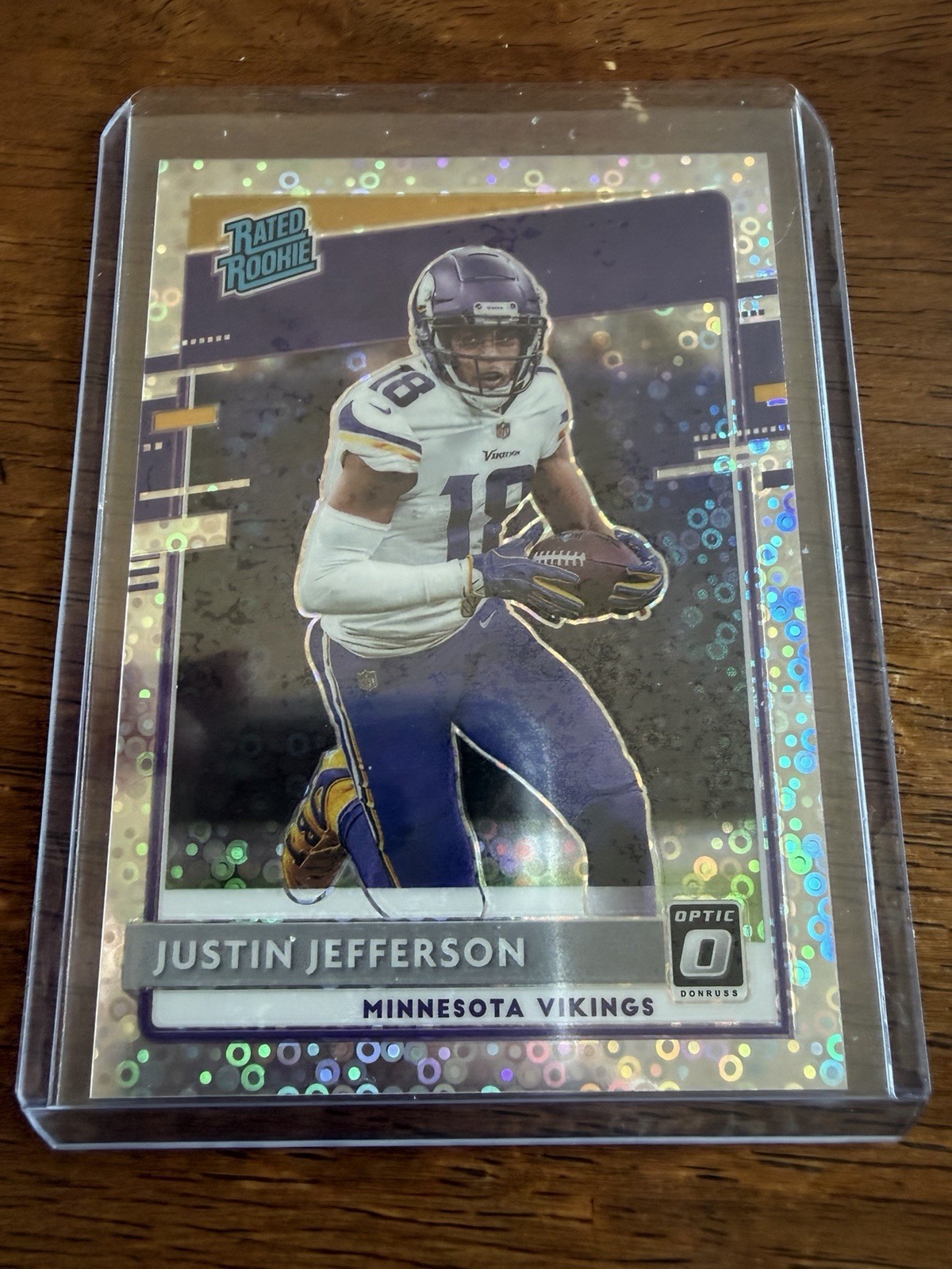 2020 Optic Rated Rookies Justin Jefferson #163 Silver Circles /125 (SEE PHOTOS)