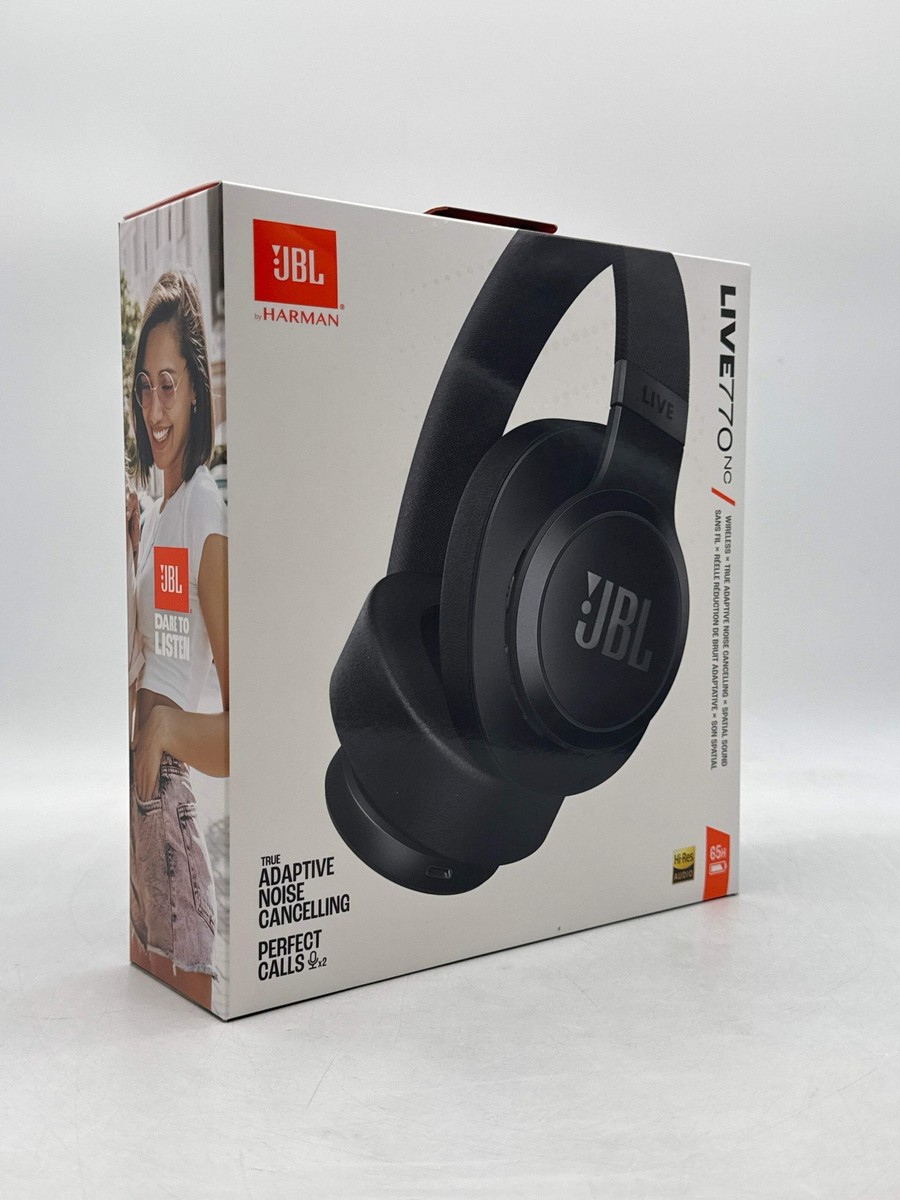 JBL Live 770 NC Over-Ear Noise-Cancelling Headphones (Black) for