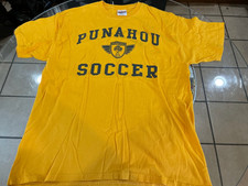 Vintage 1980 Punahou Soccer T-Shirt (Hawaii) Size Adult Large-Ex Condition