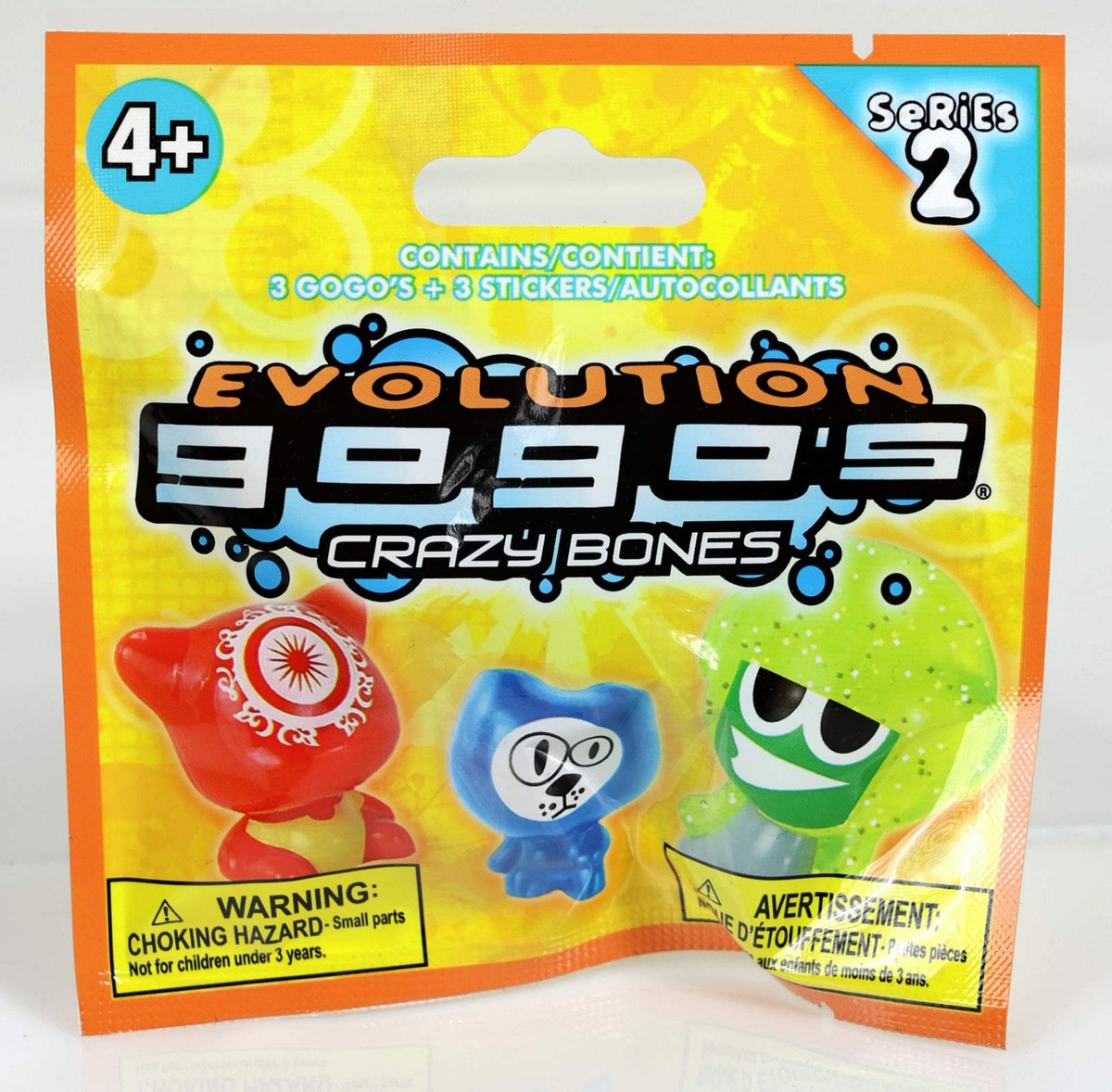 GOGOGO Gogo's Crazy Bones Evolution Series 2 w/3 Gogo's + 3 Stickers 323