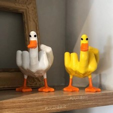 Middle Finger Duck Statue Funny Decor