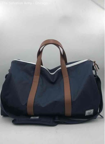 Herschel Womens Navy Blue Brown Detachable Strap Travel Luggage Duffle Bag