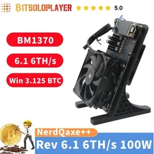 Bitaxe Miner NerdQaxe++ Rev 6.1 6TH/s 100W BTC BM1370 chip Sha-256 algorithm
