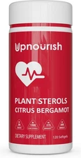 UpNourish Plant Sterols Citrus Bergamot Supplement with CoQ10, Omega 3,... 
