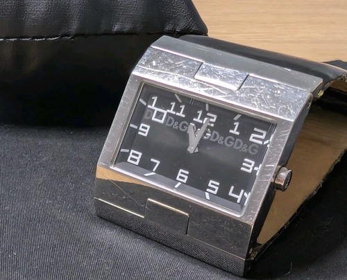 D&G Dolce & Gabbana Time Damen Armband Uhr Leder Band Schwarz - Bild 19 von 20