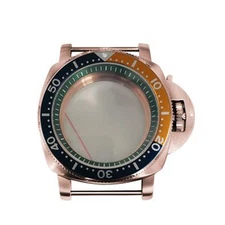 42MM Stainless Steel Watch Case Bezel Green Inner Shadow for NH35/36 Movement