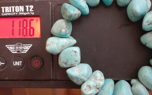 QVC Designer Fine Turquoise Beaded Bracelet Size Large signed - Picture 10 of 12