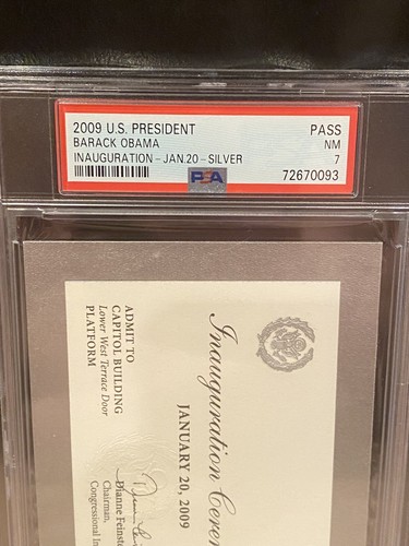 2009 Barack Obama Inauguration Ticket USA President Graded PSA 7 -SILVER TICKET! - 第 2/3 張圖片
