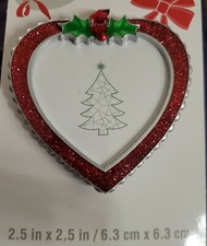 STUDIO DECOR PICTURE FRAME, heart, Valentines, Christmas Ornaments, family