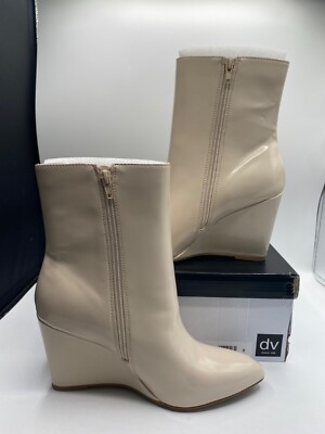 DV Dolce Vita Women's Ivory Pascal Water Resistant Pointed Toe Wedge  Booties NIB Australia - Main Image