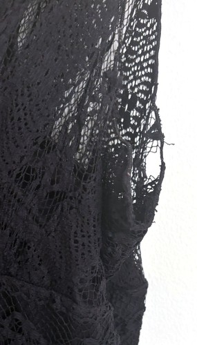 Max Studio Womens Black Stretchy Tank Over Lace Layered Lined Dress Size L - Picture 15 of 16