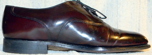 STAFFORD men's vintage plain-toe dress oxfords, #28735, sz. 10EE - Picture 8 of 11