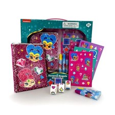 Nickelodeon Shimmer and Shine Diary Gift Set; Sequin Diary, Markers, Stickers...