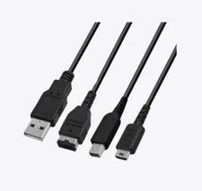 3-in-1 Charging Cable for Handheld Consoles GBA SP Original DS DS lite DSI 3DS