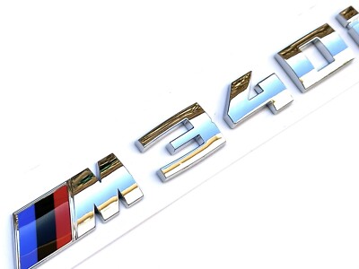 For 3 Series M340i Silver Chrome Style Rear Trunk Emblem Badge M