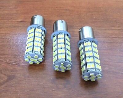 3 Ultra Bright 12 volt Cool White LED 1156/BAY15S/1141 Light Bulbs with ...