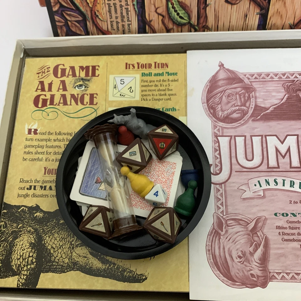 Vintage Classic Original JUMANJI Board Game 1995 100% Complete  - Image 4 of 4