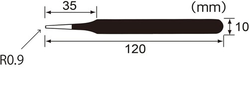 ENGINEER ESD TWEEZERS STAINLESS BODY (LENGTH 120mm / TIP R0.9mm) PTZ-62 - Picture 3 of 3