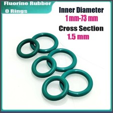 O-Rings FKM Fluorine Rubber Oil Resistant Seals 1mm-73mm ID 1.5mm Cross Section