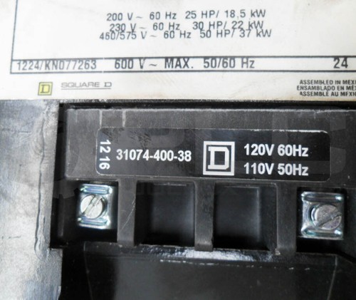 SQUARE D 8536SEO1S/A Motor Starter W/ (2) 9999SX6/B Kontakt W/31074-400-38 - Bild 8 von 9