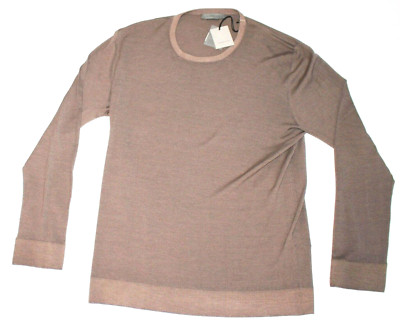 New $545 CORNELIANI Tubular Crewneck Sweater Men's Large L EU 56 Wool Thin Knit