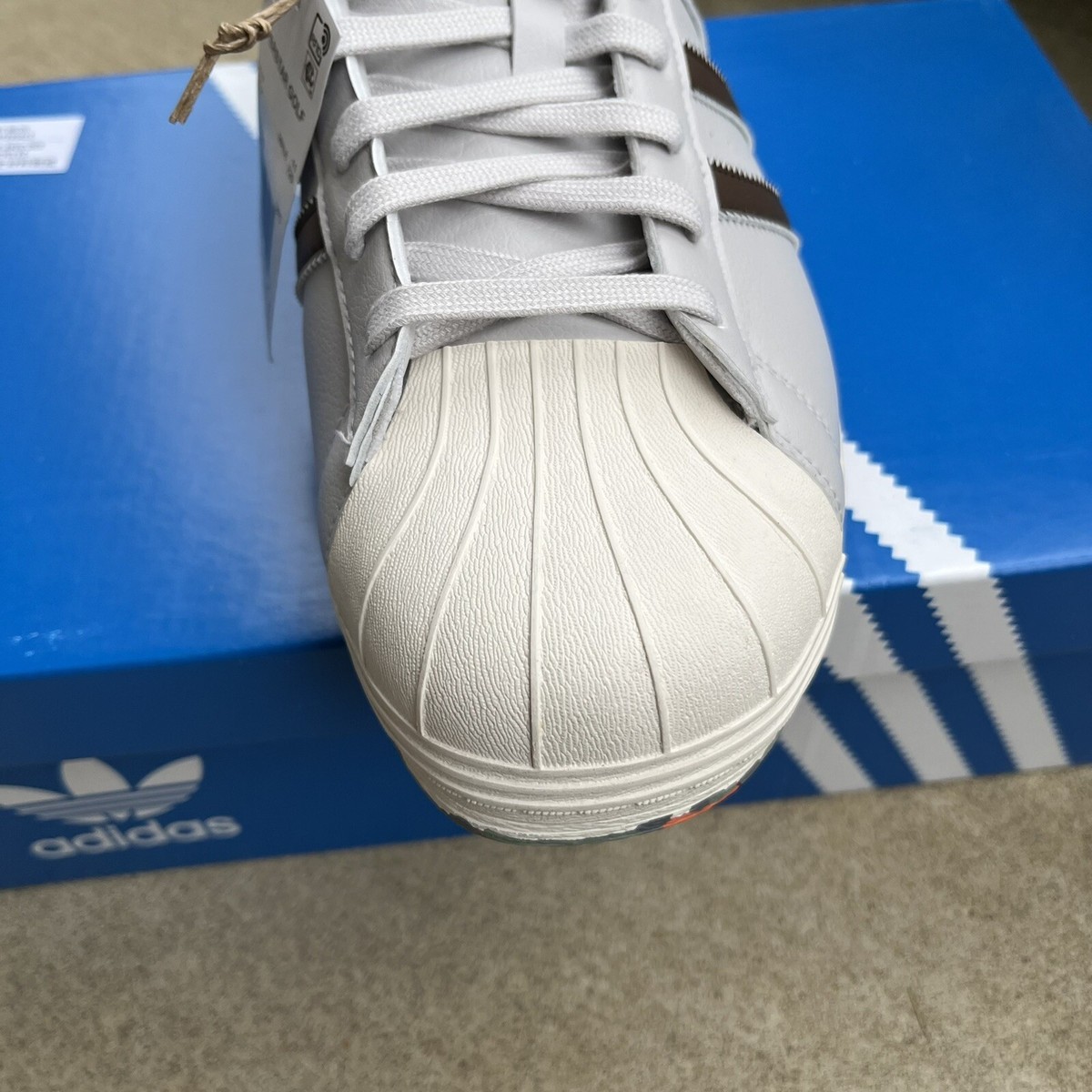adidas Superstar Golf Sz 11.5 GREY BROWN Shoes ID9298 NEW  display picture 1