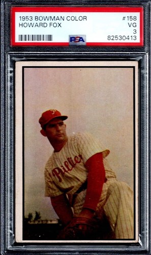 Undergraded PSA 3 LoTt: 1953 Bowman #158 Howard Howie FOX & #126 Al CORWIN - Picture 2 of 5