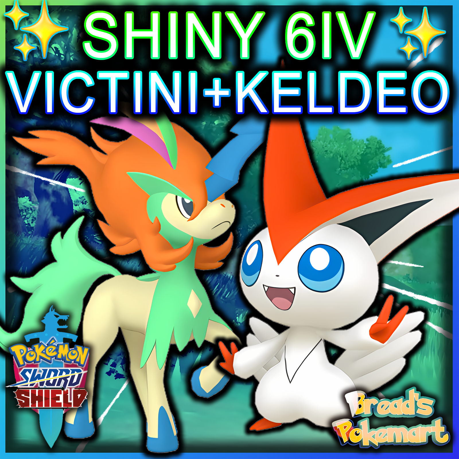 ✨ ALL 4 SHINY 6IV Meloetta Genesect Keldeo Victini ✨ Pokemon