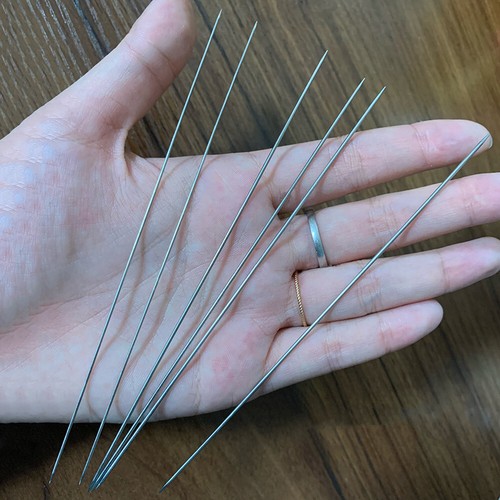 5PCS Mini Knitting Needle Stainless Steel Straight Doll Crochet Garment Sew Tool - Picture 3 of 13