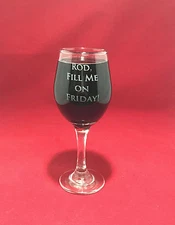 Wine Glass Custom Engraved - Personalised
