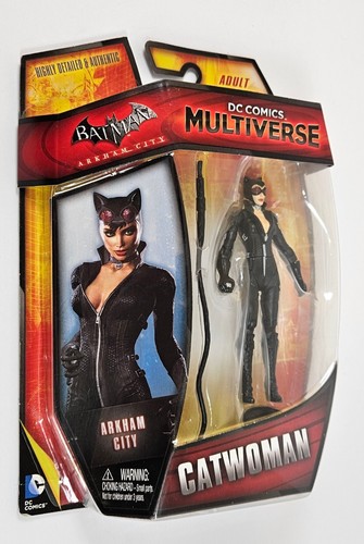 FIGURA DE ACCIÓN CATWOMAN BATMAN MULTIVERSO DC ARKHAM CITY MOSC 4" MATTEL 2015 - Imagen 2 de 5