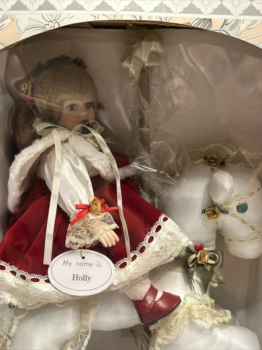 Leonardo Collection Porcelain Doll on Carousel Horse - Holly Box