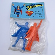 Superman Rubber Figure Vintage 1979 DC Comics Keshi Gomu Japan Dead stock 02