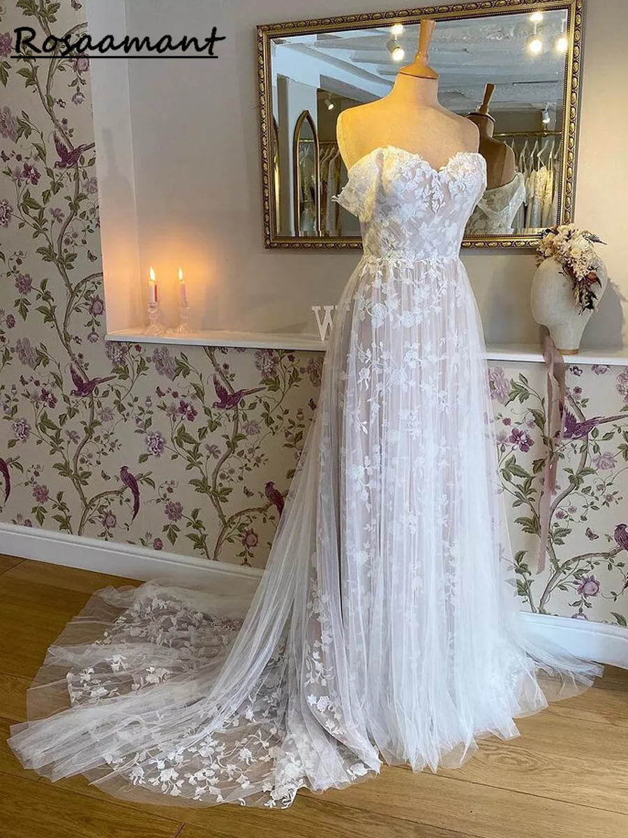 Wedding dress top lace up back