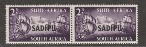 SOUTH AFRICA 1952 2d International Stamp Exhibition 'Sadipu' SG 142 Pair MNH