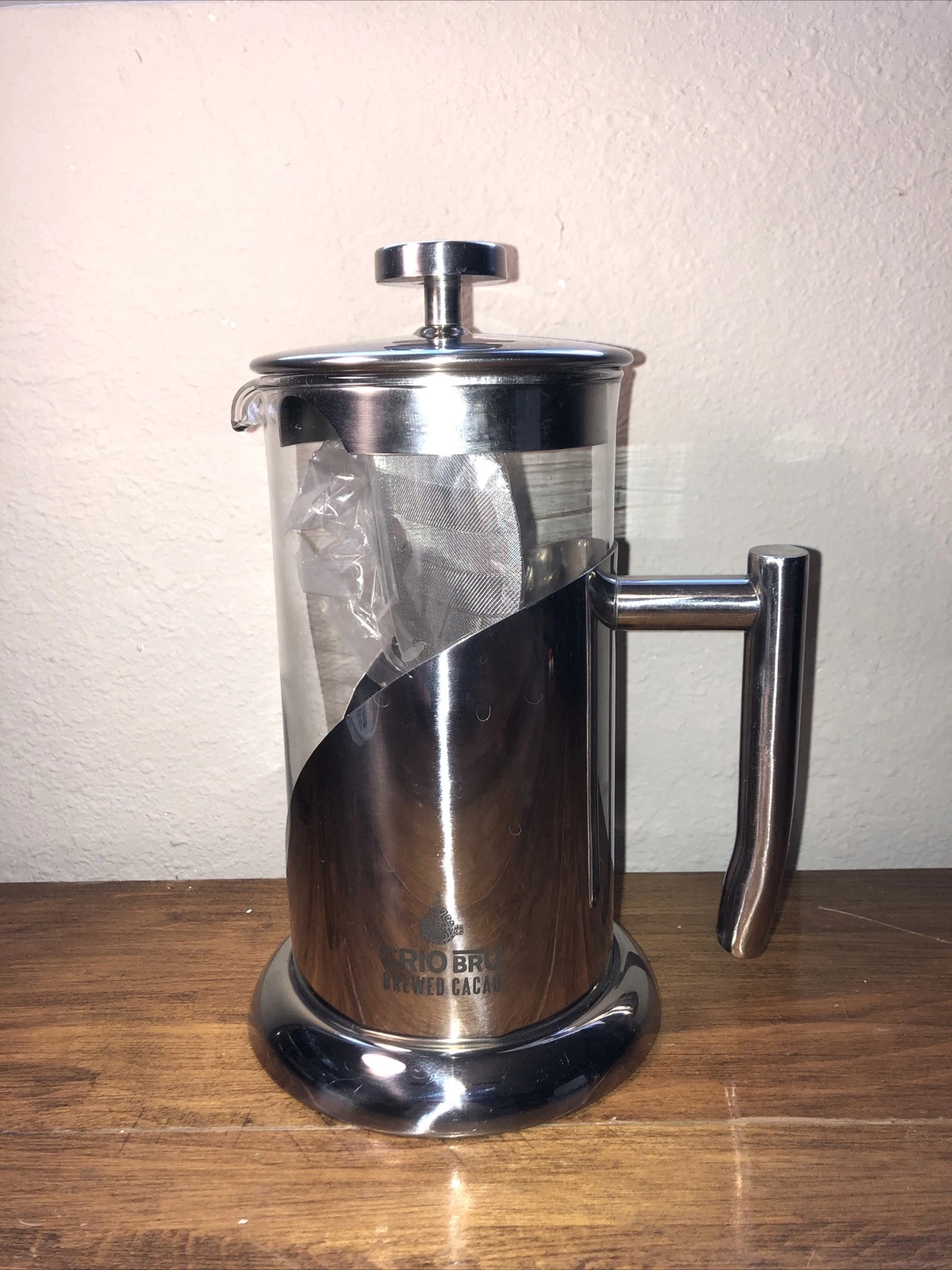 CRIO BRU Brewed Cacao French Press, 34 Ounce (8 cup) Brews like coffee