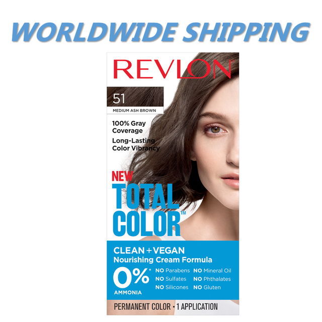 Revlon Total Color Hair Dye 51 Medium Ash Brown 100 Grey Coverage