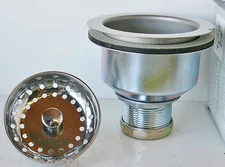 Sink STRAINER Deep Cup SS DUO  Aqua Plumb 2101 1-1/2" NPT RV Marine boat Yacht
