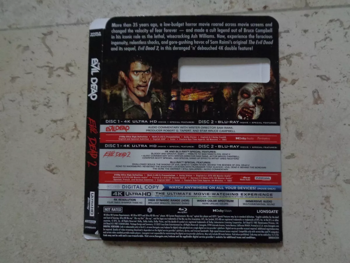 Evil Dead 1 and 2 (4K UHD Blu-ray Disc, 1981) for sale online