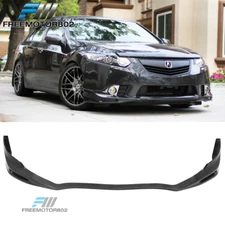 For 11-14 Acura TSX Front Bumper Lip Splitter Protector Unpainted Black -PU