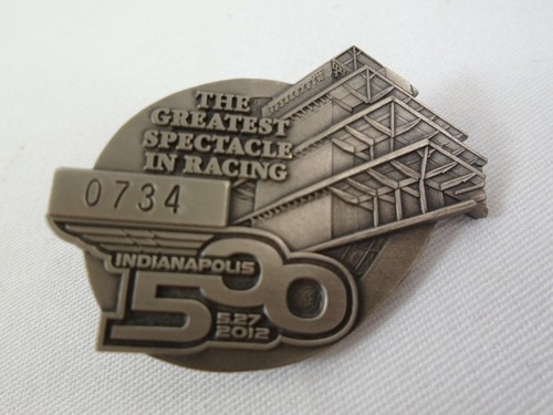 2012 Indianapolis 500 Silver Pit Badge #0734 Dario Franchitti Ganassi Racing - Picture 6 of 6