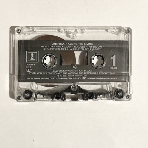 Anthrax Among The Living Cassette Tape Album USA OG 1987 1st Press Metal - Picture 4 of 6