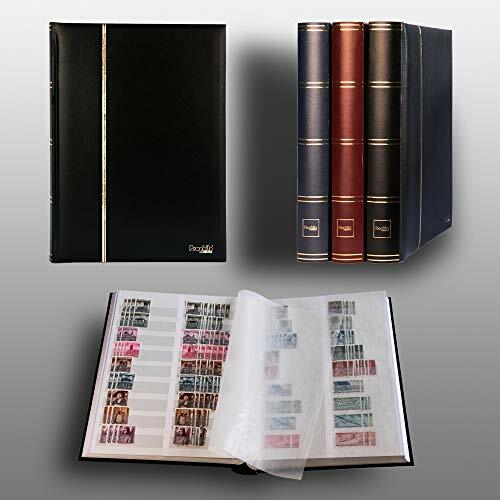 Prophila Lighthouse Stamp Album (New) 60 White Divided Sides, Black Cover (y8S)