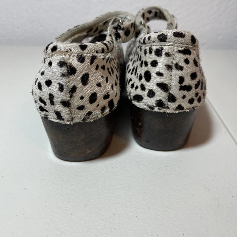 Hanna Anderson Mujer Pelo de Poni Tigre Estampado Animal Zueco Madera Zapatos Euro 39 EE. UU. 8 Foto 3 de 4
