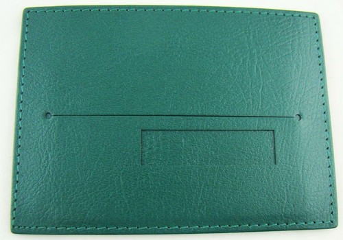 New Authentic Rolex Green Leather Certificate Card Holder Wallet Rare - Picture 3 of 4