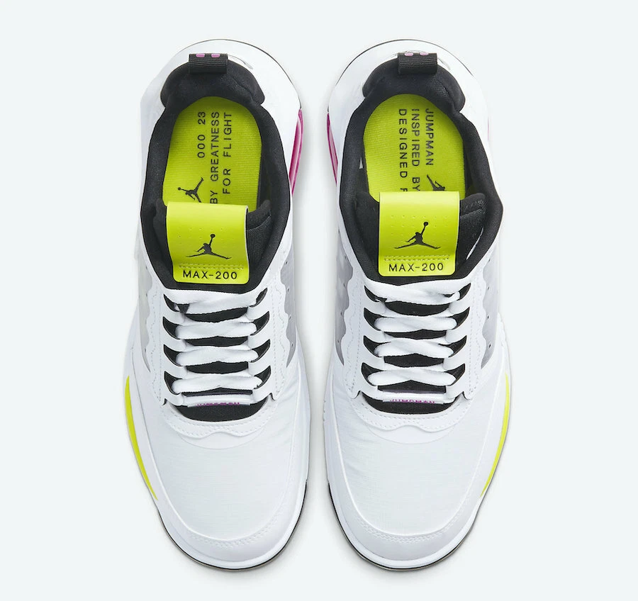 Nike Air Jordan Max 200 Hombres Zapatos Vibrante Blanco Fucsia CD6105-102 Talla 10 Foto 4 de 4