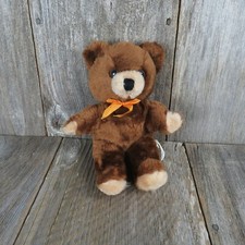 Vintage Teddy Bear Plush Theodore Roosevelt Brown Russ Stuffed Animal Korea