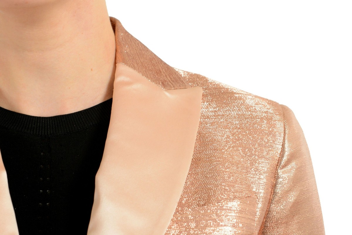 Blazer Femme Dsquared2 En Laine, Soie Et Polyester - Couleur Or, Taille XS/S - Neuf Sans étiquettes