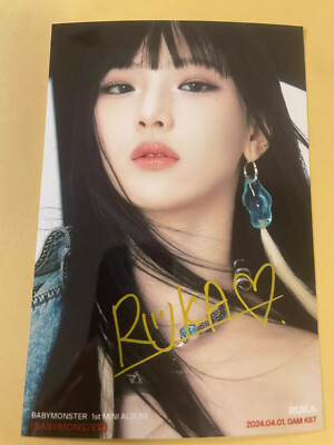 BABYMONSTER RUKA Autographs 4*6'' Hand Signed Autographed Photo